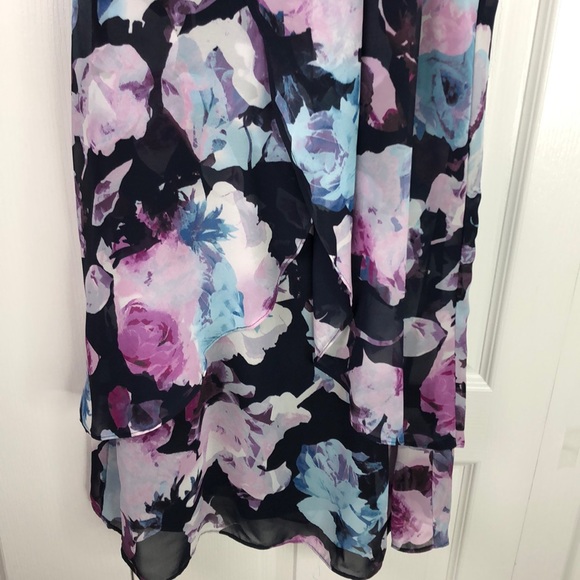 Jessica Simpson Multi Floral Chiffon Dress - Picture 4 of 8